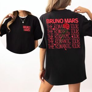 Comfort Colors Bruno Mars The Romantic Tour T-Shirt, Music Lover Shirt, Pop Singer TShirt, Gift for a Pop Music Fan
