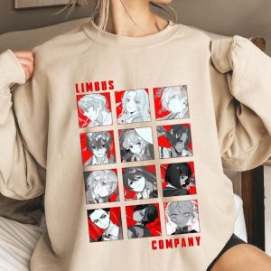 Retro Limbus Sweatshirt, Vintage Unisex Hoodie, Limbus Company Characters Tee, Anime Shirts