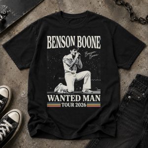 Benson Boone Tour 2026 Shirt, Wanted Man Concert Tee, Retro Music Fan Shirt, Vintage Concert Merch Style Tee, Pop Musicshirt