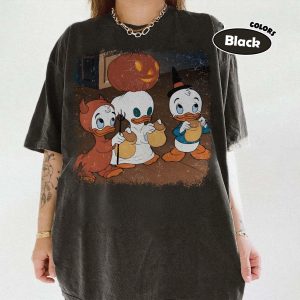 Retro Huey Dewey Louie Halloween Costume Trick Or Treat Shirt, Ducktales Disneyland Halloween Party, Spooky Season Disney Tee, Halloween Trip Shirt