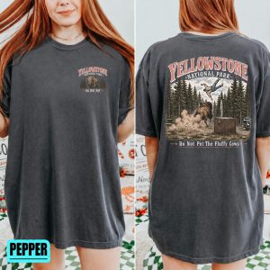 Yellowstone Do Not Pet The Fluffy Cows Comfort Colors Shirt, Funny Bison Meme Tee, National Park Graphic, Wildlife Lover Gift