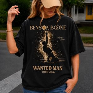 Benson Boone Wanted Man Tour 2026 Shirt, Benson Boone Concert Unisex Graphic Tee, Benson Boone Concert Fan Gift