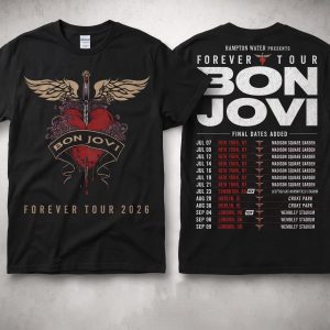 2026 Bon Jovi Forever Tour T-Shirt, Bon Jovi 2026 Concert, Bon Jovi Rock Band Shirt