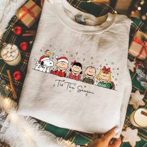 Retro Christmas Cartoon Shirt, Vintage Holiday Friends Tee, Classic Cozy Christmas Sweatshirt, Hoodie, Family Matching Xmas Top
