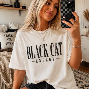 Black Cat Energy Shirt, Black Cat Shirt, Halloween Sweatshirt, Hoodie