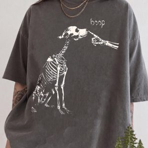 Dog Skeleton Shirt, Boop Dog Halloween Tee Sweatshirt, Funny Spooky Dog Lover Gift, Dog Mom Shirt