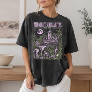 Vintage Midnight Margaritas Shirt, Retro Spooky Tequila Tee