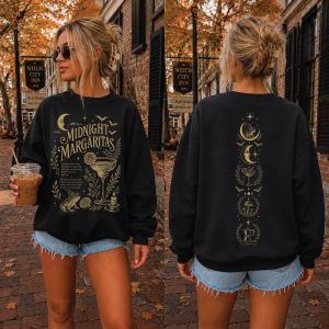 Midnight Margaritas Sweatshirt, Witchy Halloween Shirt